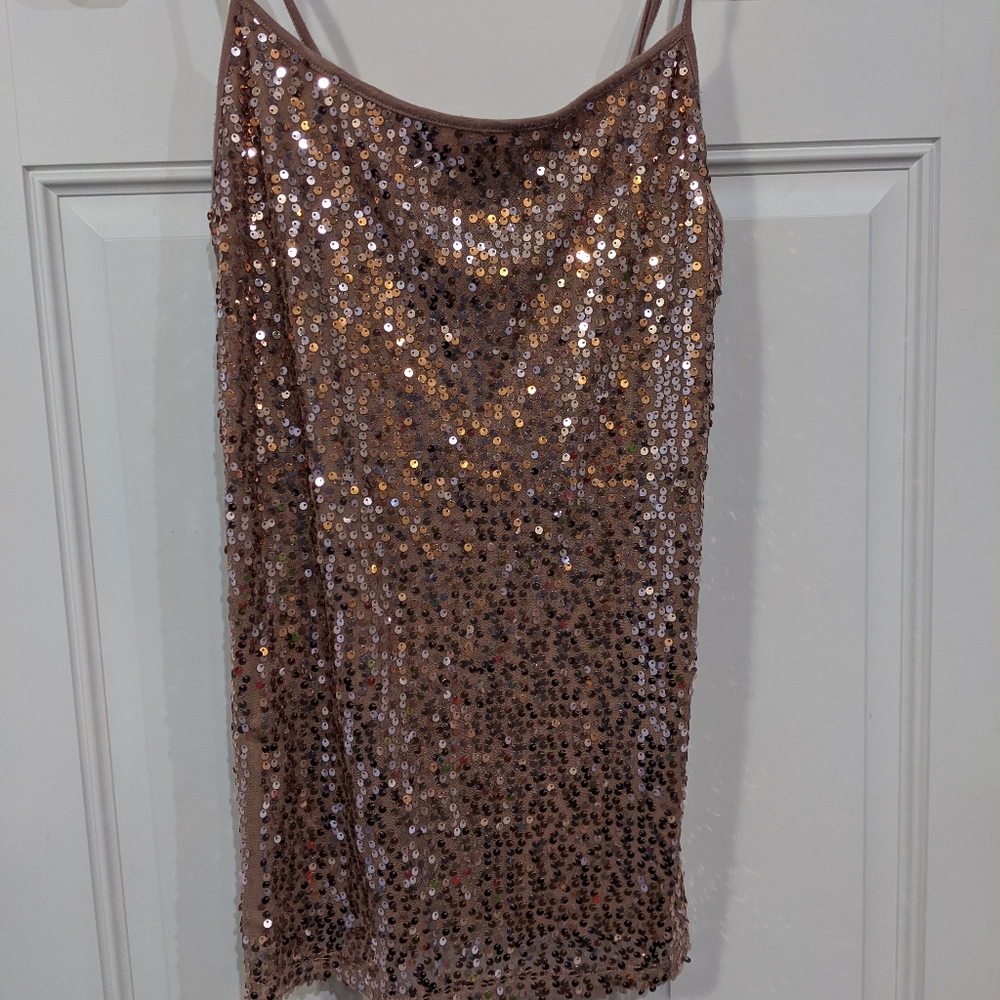 Rose Gold Sequin Top